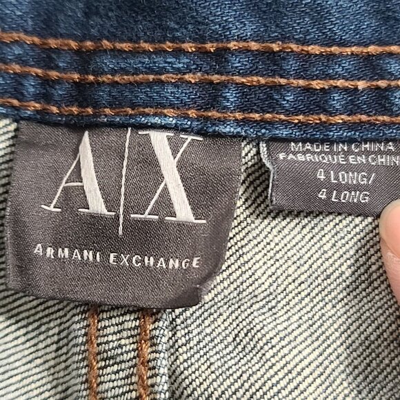 Armani Exchange AX Jeans Women Size 4 Long Medium Wash Blue Denim Bootcut Casual - Picture 4 of 12